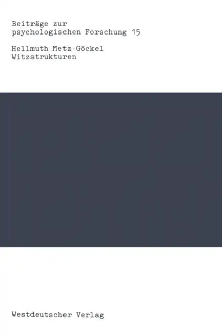 Witzstrukturen (English, Hellmuth Metz-Göckel)