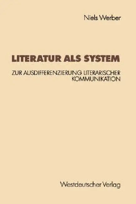 Buy Literatur ALS System (English, Niels Werber) — BookShops.in