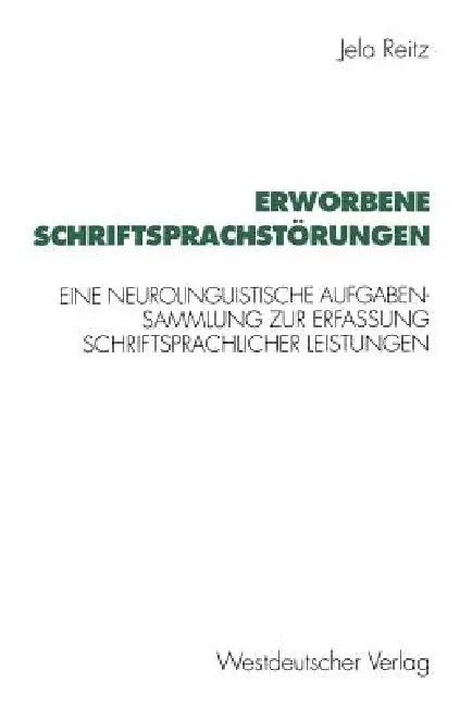 Buy Erworbene Schriftsprachstörungen (English, Jela Reitz) — BookShops.in