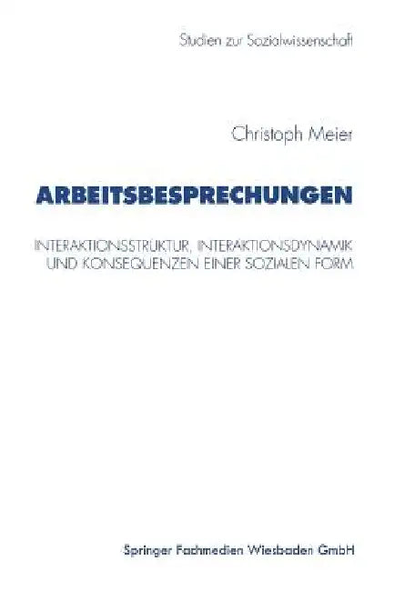 Buy Arbeitsbesprechungen (English, Christoph Meier) — BookShops.in