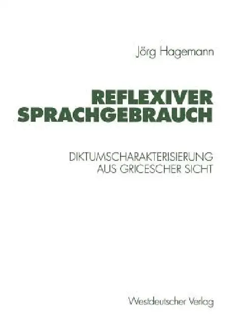 Buy Reflexiver Sprachgebrauch (English, Jörg Hagemann) — BookShops.in