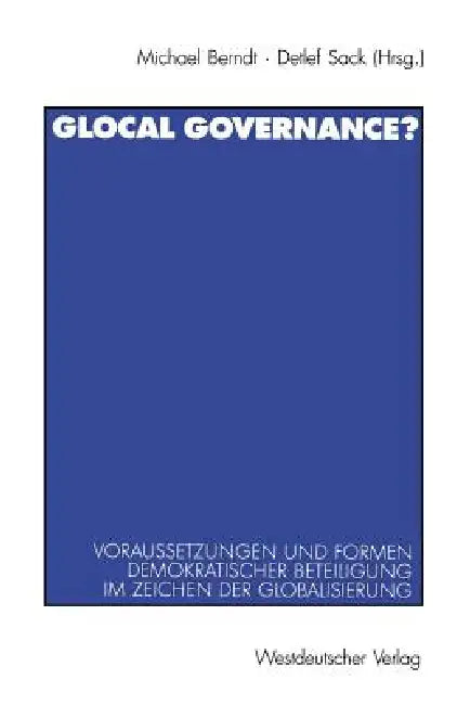 Buy Glocal Governance? (English, Michael Berndt | Detlef Sack) — BookShops.in