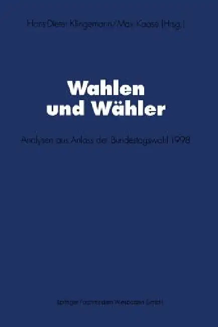 Buy Wahlen Und Wähler (English, Hans-Dieter Klingemann | Max Kaase) — BookShops.in