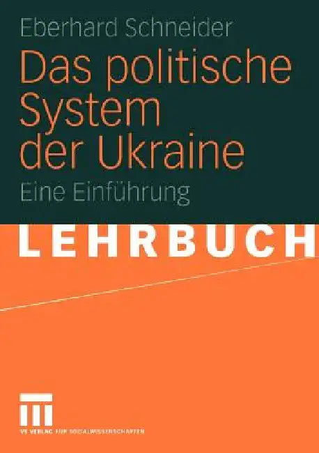 Buy Das Politische System Der Ukraine (English, Eberhard Schneider) — BookShops.in