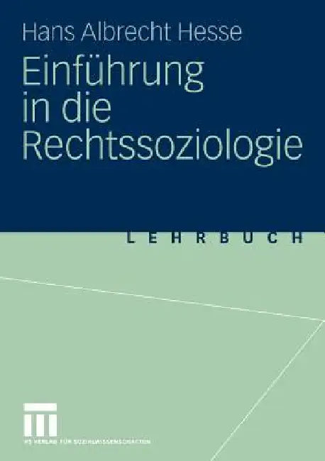 Buy Einführung in Die Rechtssoziologie (English, Hans Albrecht Hesse) — BookShops.in