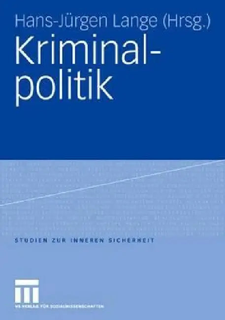 Buy Kriminalpolitik (English, Hans-Jürgen Lange) — BookShops.in