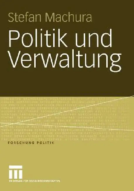 Buy Politik Und Verwaltung (English, Stefan Machura) — BookShops.in