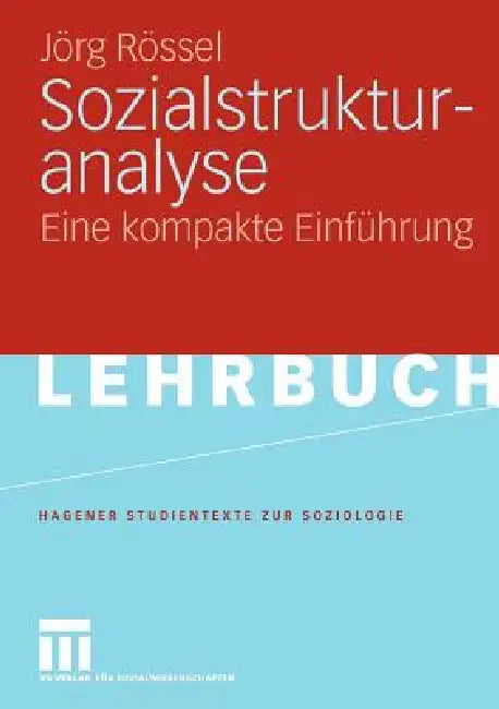 Buy Sozialstrukturanalyse (English, Jörg Rössel) — BookShops.in
