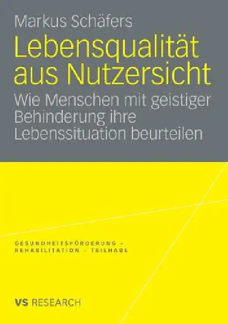 Buy Lebensqualität Aus Nutzersicht (English, Markus Schäfers) — BookShops.in