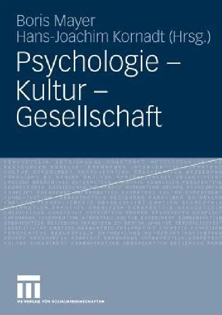Buy Psychologie - Kultur - Gesellschaft (English, Boris Mayer | Hans-Joachim Kornadt) — BookShops.in