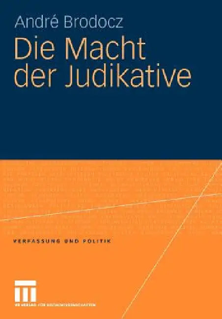 Buy Die Macht Der Judikative (English, André Brodocz) — BookShops.in