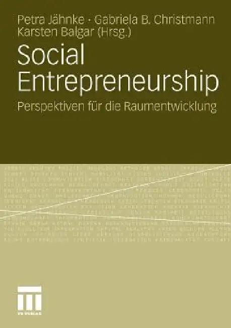Buy Social Entrepreneurship (English, Petra Jähnke | Gabriela Christmann | Karsten Balgar) — BookShops.in