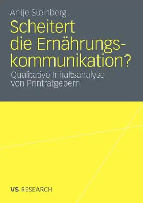 Buy Scheitert Die Ernährungskommunikation? (English, Antje Steinberg) — BookShops.in