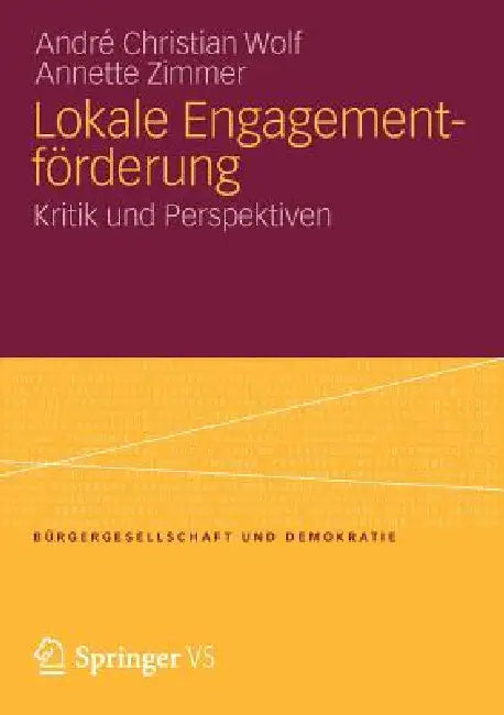 Buy Lokale Engagementförderung (English, André Christian Wolf | Annette Zimmer) — BookShops.in