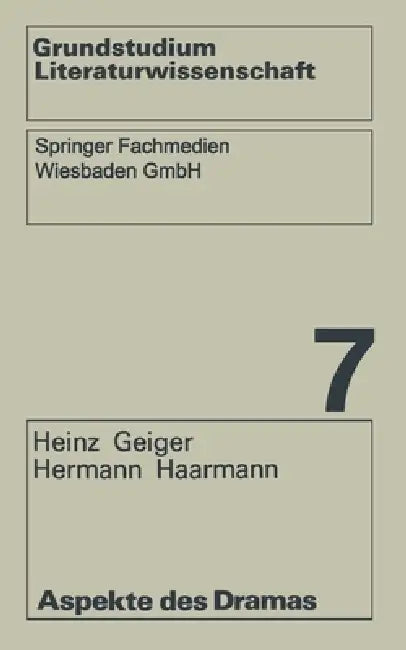Buy Aspekte des Dramas (English, Heinz Geiger | Hermann Haarmann) — BookShops.in