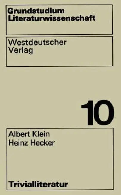 Trivialliteratur (English, Albert Klein)