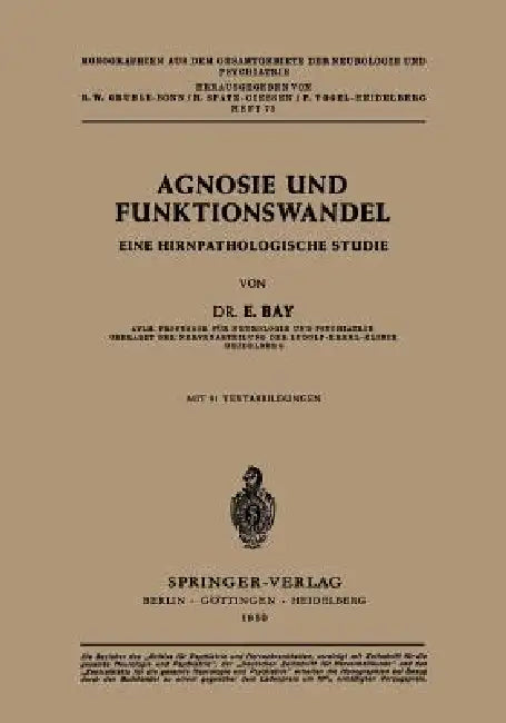 Buy Agnosie Und Funktionswandel (English, E. Bay) — BookShops.in
