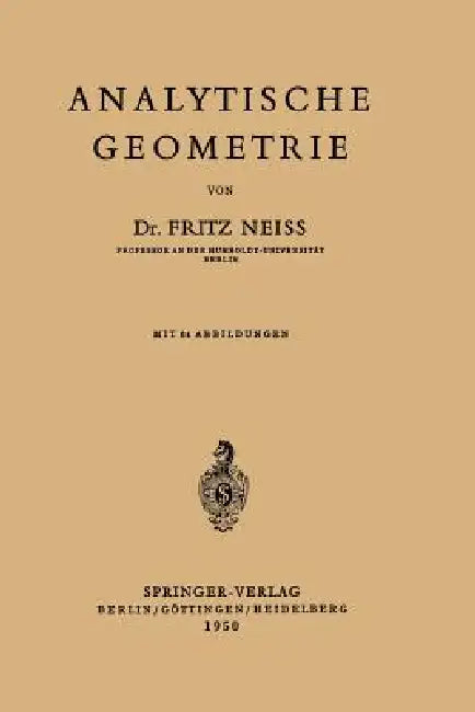 Buy Analytische Geometrie (English, F. Neiss) — BookShops.in