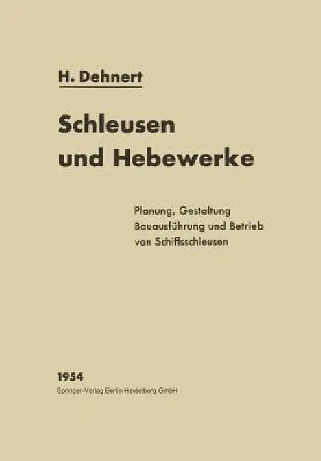 Buy Schleusen Und Hebewerke (English, Hans Dehnert) — BookShops.in