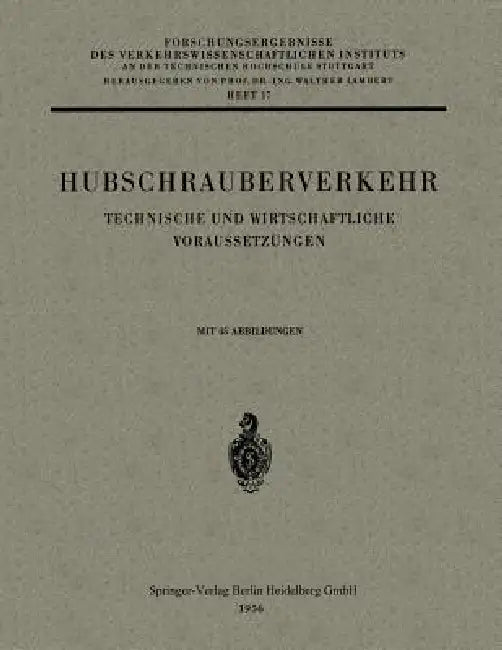 Buy Hubschrauberverkehr (English, Carl Pirath | Prof Dr Ing Walther Lambert) — BookShops.in