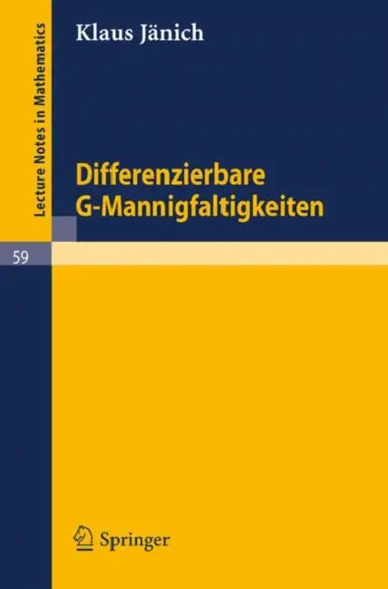 Buy Differenzierbare G-Mannigfaltigkeiten (English, Klaus Jänich) — BookShops.in