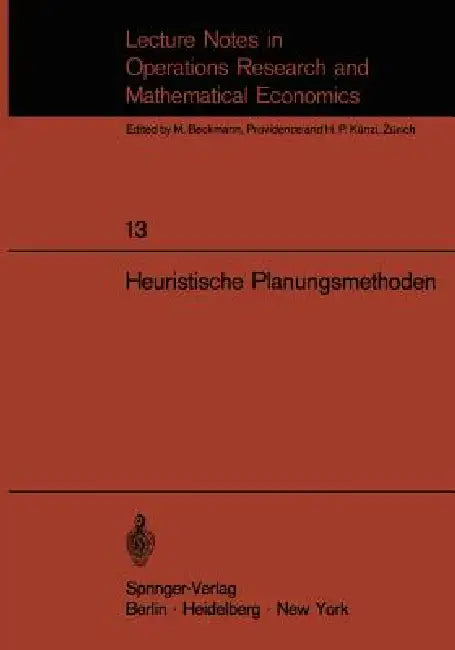 Buy Heuristische Planungsmethoden (English, F. Weinberg | C. a. Zehnder) — BookShops.in