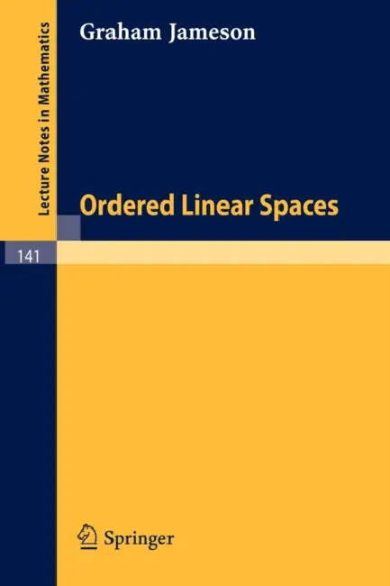 Buy Ordered Linear Spaces (English, Graham Jameson) — BookShops.in