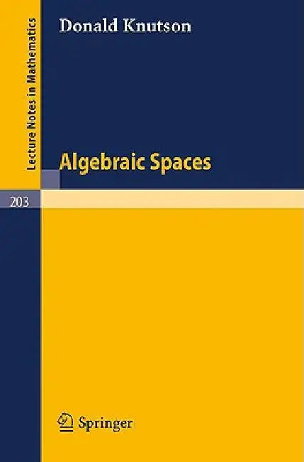 Algebraic Spaces: 203 (Lecture Notes in Mathematics) view 2