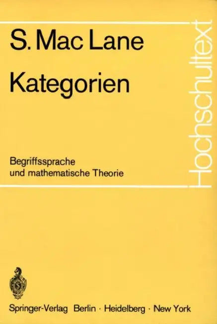 Buy Kategorien (English, S. Maclane | K. Schürger) — BookShops.in