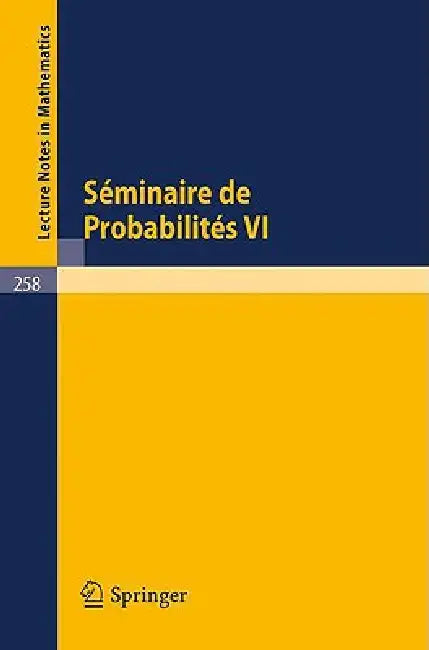 Buy Séminaire de Probabilités VI (English, N. Bourbaki) — BookShops.in