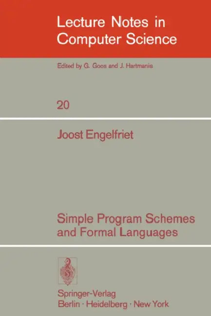 Buy Simple Program Schemes and Formal Languages (English, J. Engelfriet) — BookShops.in