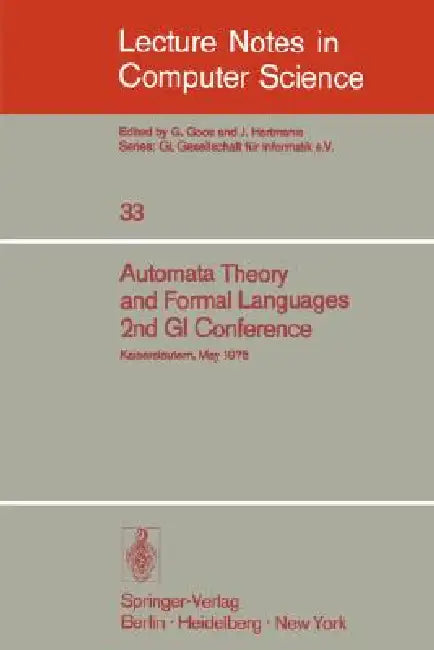 Buy Automata Theory and Formal Languages (English, H. Brakhage) — BookShops.in