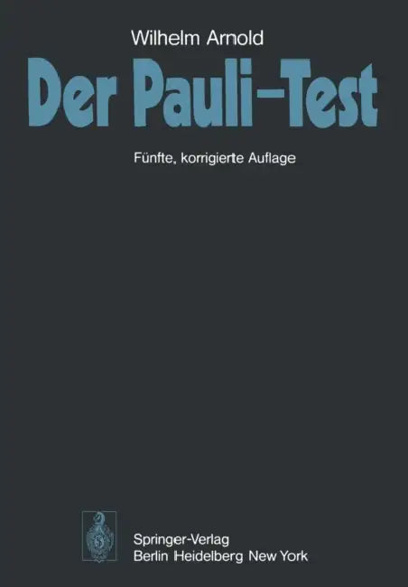 Der Pauli-Test (English, W. Arnold)