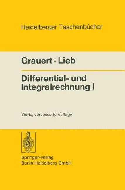 Buy Differential- Und Integralrechnung I (English, Hans Grauert | Ingo Lieb) — BookShops.in
