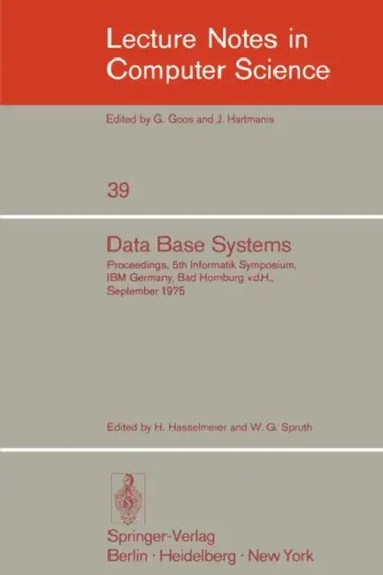 Buy Data Base Systems (English, M. Hasselmeier | W. G. Spruth) — BookShops.in