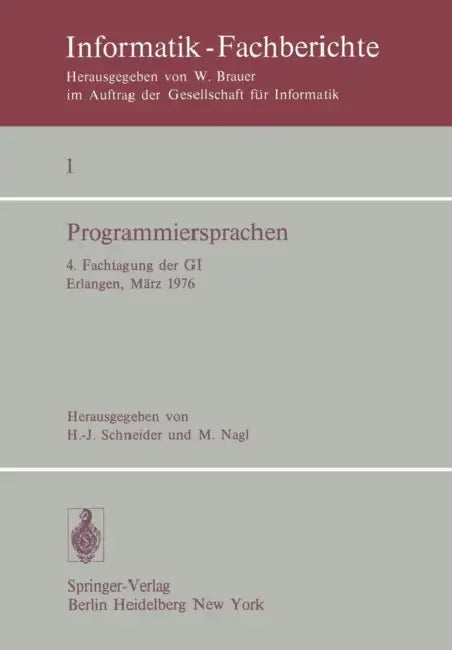 Buy Programmiersprachen (English, H. J. Schneider | M. Nagl) — BookShops.in