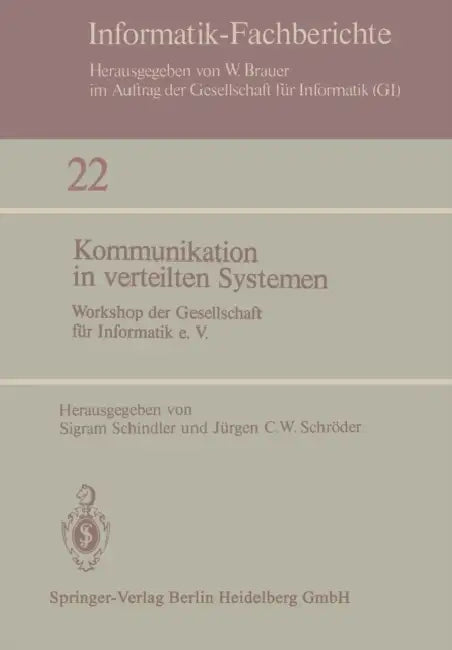 Kommunikation in Verteilten Systemen (English, S. Schindler | J. C. W. Schröder)
