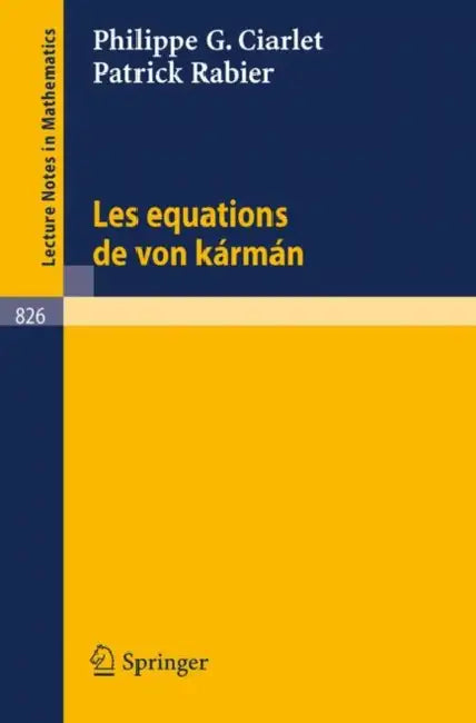 Buy Les Equations de Von Karman (English, P. G. Ciarlet | P. Rabier) — BookShops.in