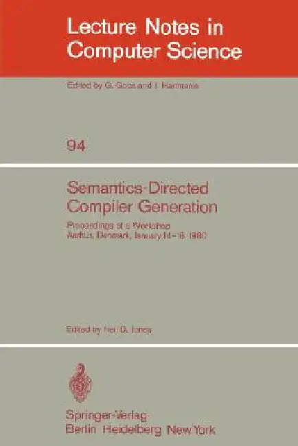Buy Semantics-Directed Compiler Generation (English, N. D. Jones) — BookShops.in