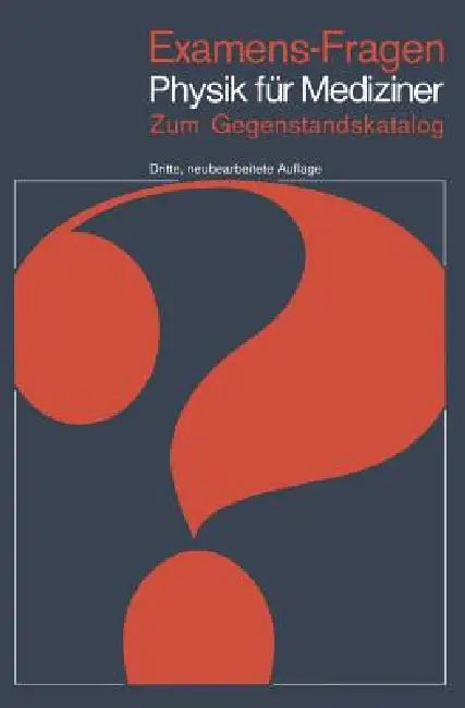 Buy Examens-Fragen Physik Für Mediziner (English, M. Höhl | H. Nägerl) — BookShops.in