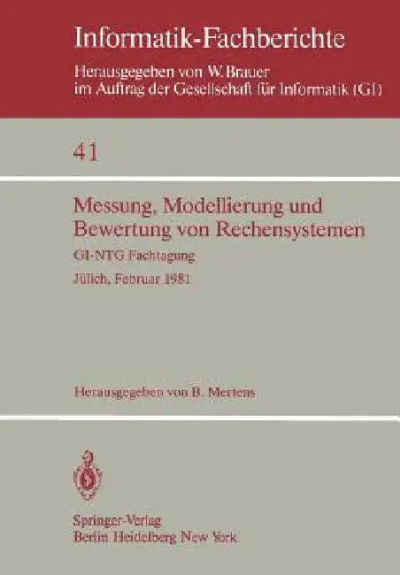 Buy Messung, Modellierung Und Bewertung Von Rechensystemen (English, B. Mertens) — BookShops.in
