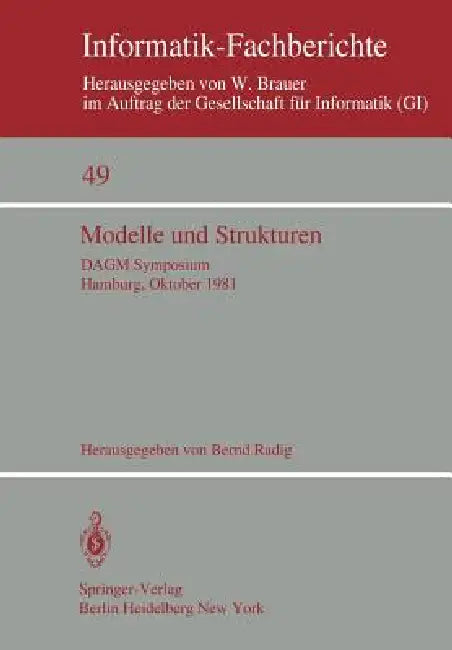 Buy Modelle Und Strukturen (English, B. Radig) — BookShops.in
