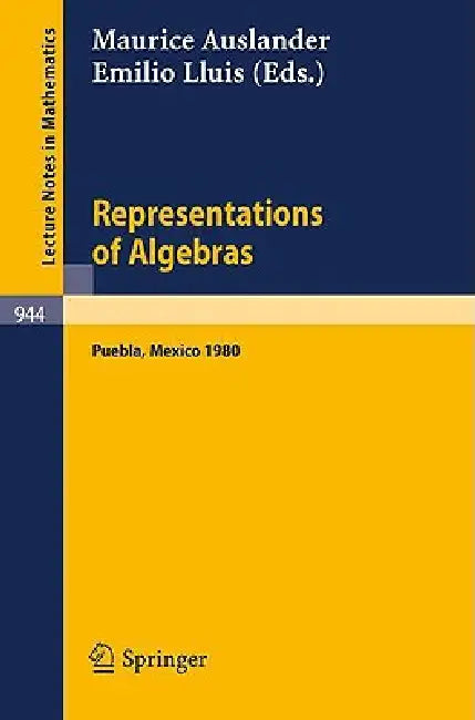 Buy Representations of Algebras (English, M. Auslander | E. Lluis) — BookShops.in