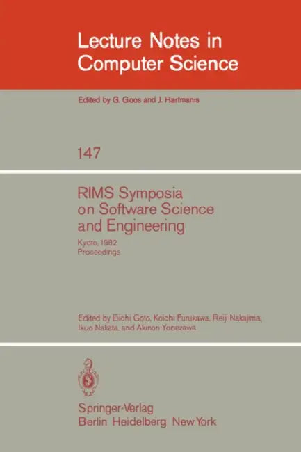 Buy Rims Symposium on Software Science and Engineering | by E. Goto | K. Furukawa | R. Nakajima | Springer | by E. Goto | K. Furukawa | R. Nakajima | Springer | by E. Goto | K. Furukawa | R. Nakajima | Springer | by E. Goto | K. Furukawa | R. Nakajima | Springer | by E. Goto | K. Furukawa | R. Nakajima | Springer | by E. Goto | K. Furukawa | R. Nakajima | Springer | by E. Goto | K. Furukawa | R. Nakajima | Springer | by E. Goto | K. Furukawa | R. Nakajima | Springer | by E. Goto | K. Furukawa | R. N — BookShops.in