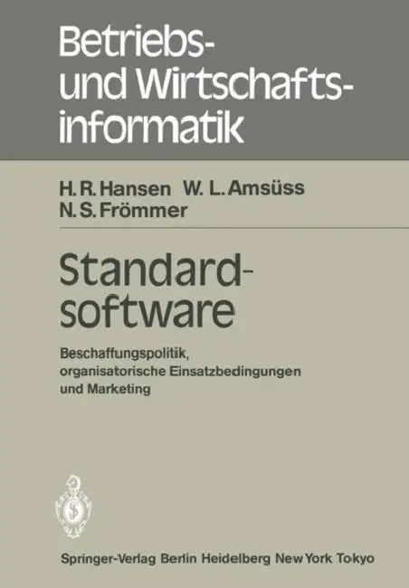 Buy Standardsoftware (English, H. R. Hansen | W. L. Amsüss | N. S. Frömmer) — BookShops.in