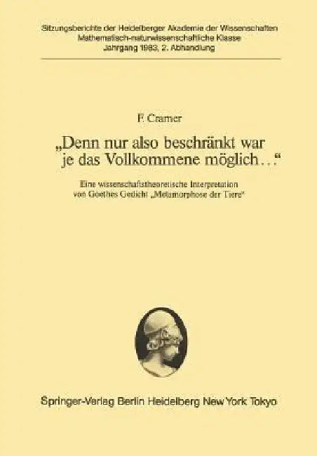 Buy "Denn Nur Also Beschränkt War Je Das Vollkommene Möglich..." (English, F. Cramer) — BookShops.in