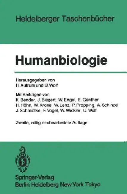 Buy Humanbiologie (English, H. Autrum | U. Wolf) — BookShops.in