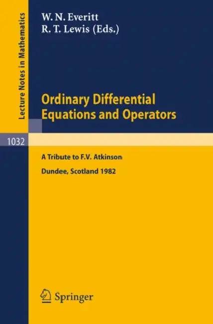 Buy Ordinary Differential Equations and Operators (English, W. N. Everitt | R. T. Lewis) — BookShops.in