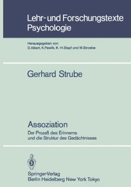 Buy Assoziation (English, G. Strube) — BookShops.in