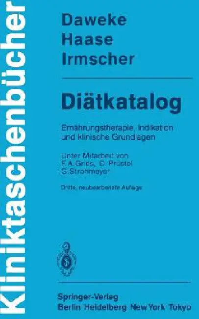 Diätkatalog (English, H. Daweke | F. a. Gries | J. Haase)